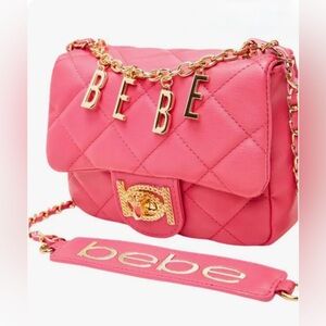 Bebe Wyatt Shoulder Bag Top Handle & Strap - Color: Hot Pink - NWT